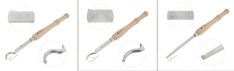 Hongjian Abandon Type Woodturning Lathe Hollowing Knife Series (Option: Set)