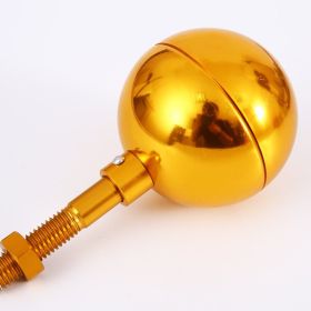 Flagpole Top Gold Ball Aluminum Plate Pressed Gold Oxidation Square Flagpole Top (Color: Gold)